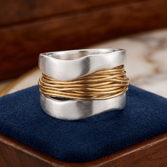 Golden Waves Ring