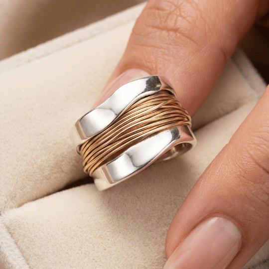 Golden Waves Ring