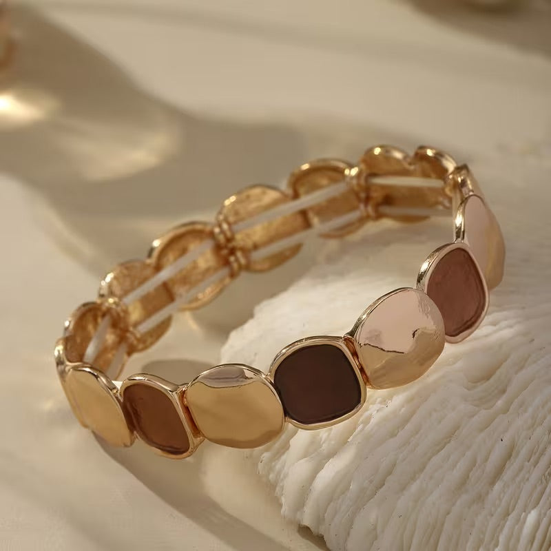 Golden Pebble Armband