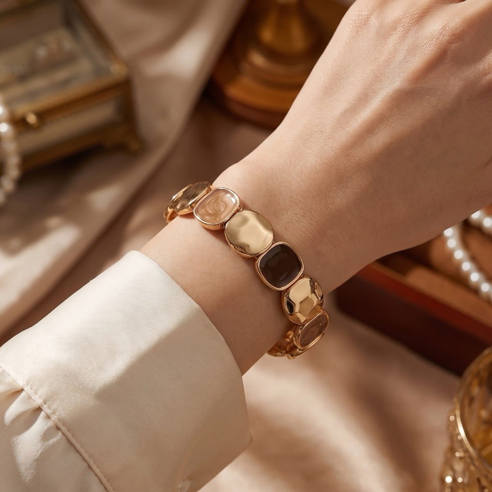 Golden Pebble Armband