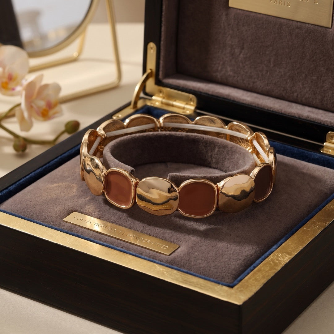 Golden Pebble Armband