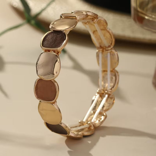 Golden Pebble Armband
