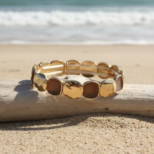 Golden Pebble Armband